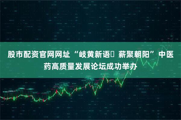 股市配资官网网址 “岐黄新语・薪聚朝阳” 中医药高质量发展论坛成功举办